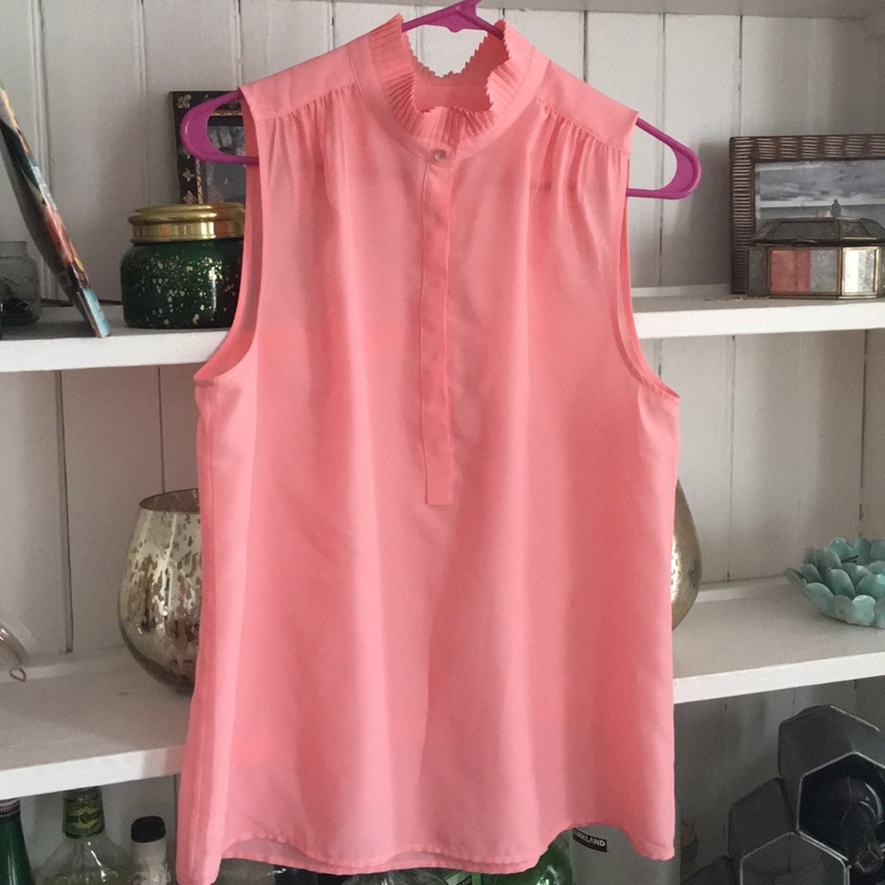 Jcrew Peach sleeveless summer blouse